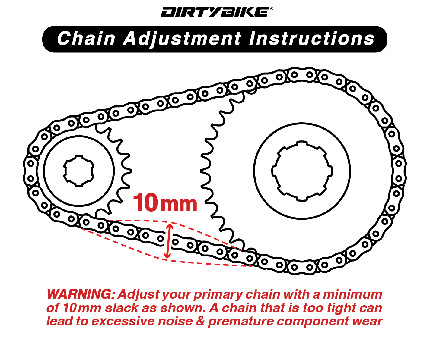 219 KMC Non-Sealed Primary Belt to Economy Chain Conversion Kit | Surron LBX