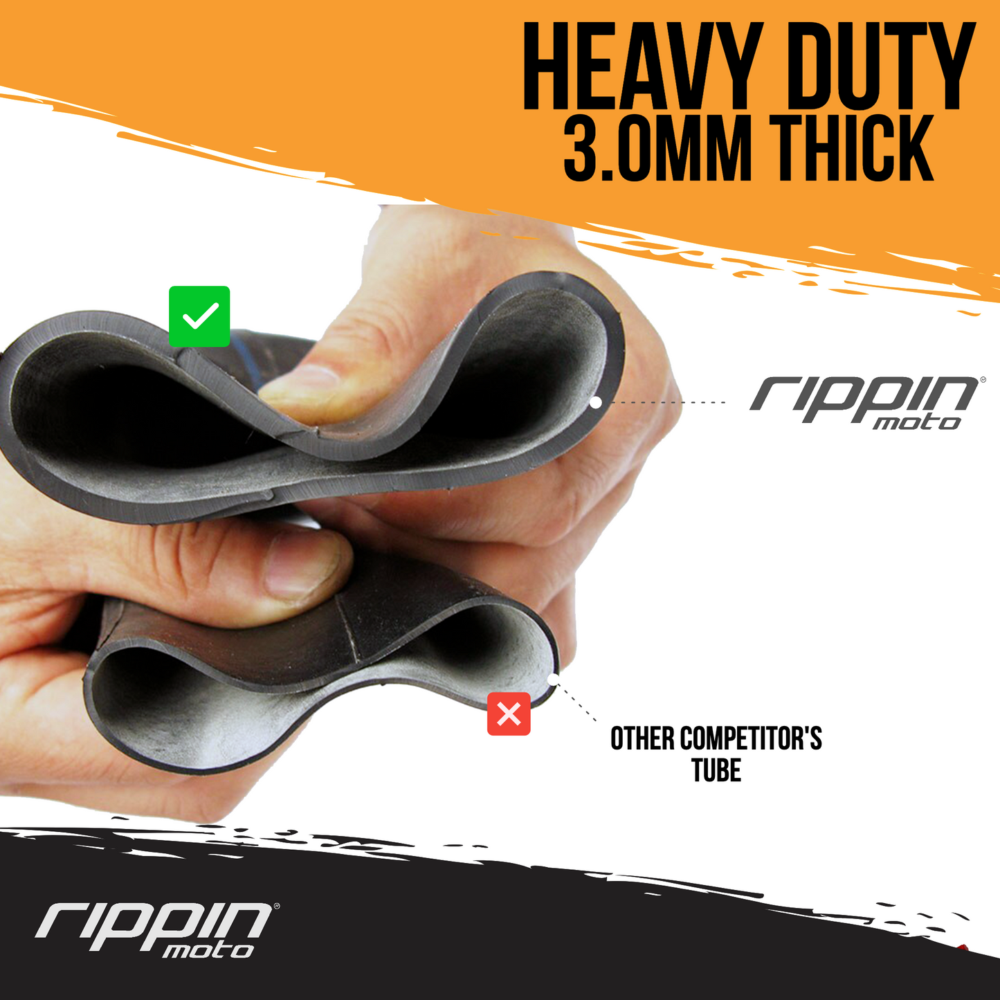 90/90-21 (3.00 x 21) Heavy Duty 21" Inner Tube 3mm Thick