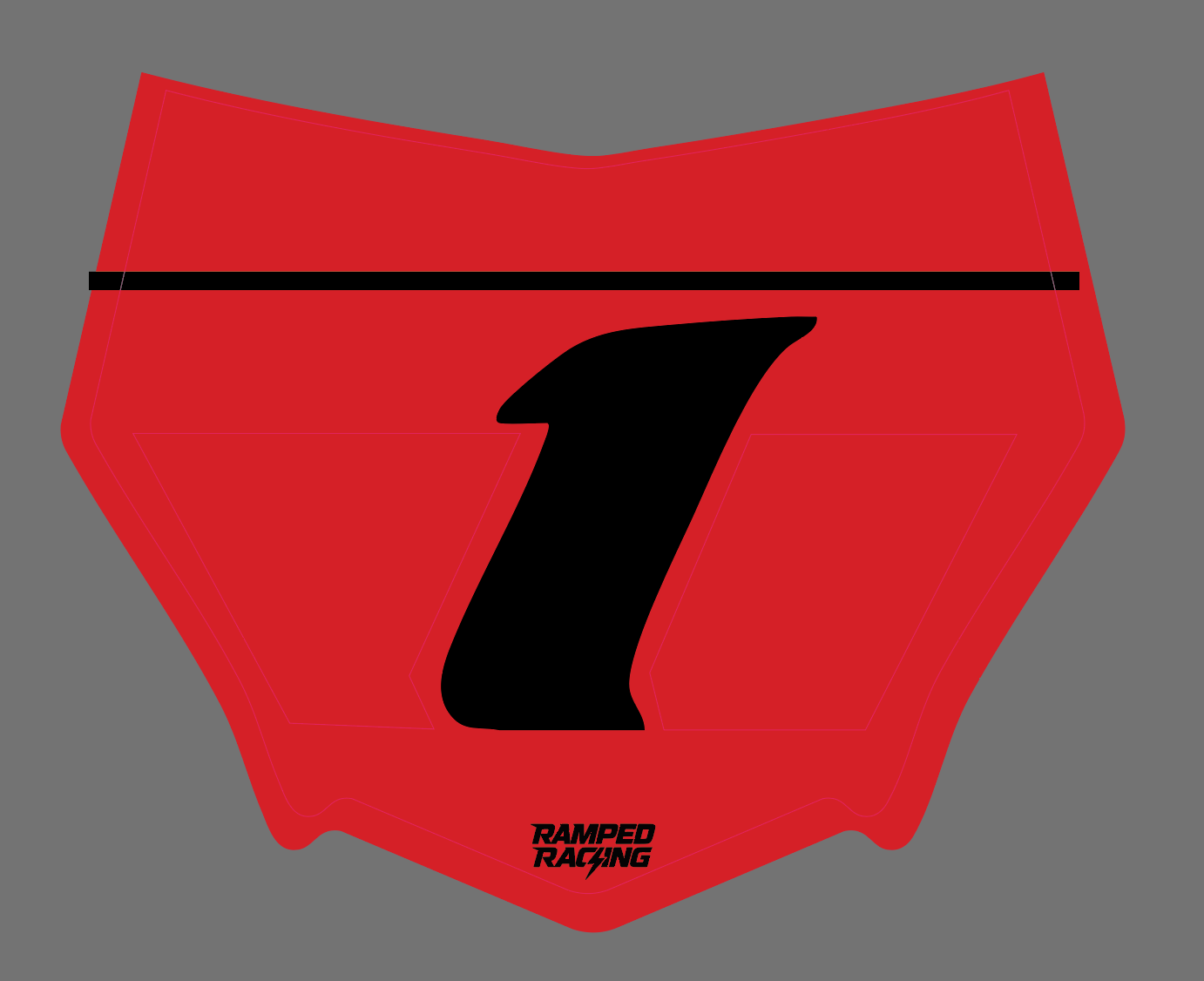 Red Motocutz Vented Plate
