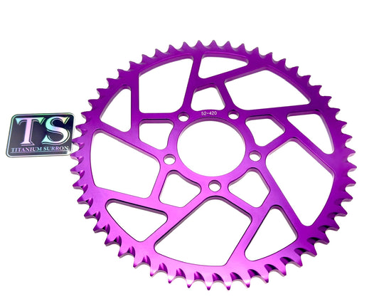 52 Tooth Hardened Aluminum 420 Sprocket for E-moto