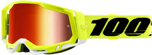 100 Percent Racecraft 2 Goggle Yellow Mirror Red Lens