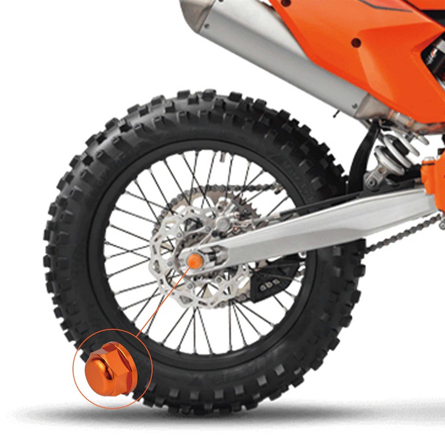 Rear Axle Nut M20x1.5 for KTM & Husqvarna [6061 Aluminum]