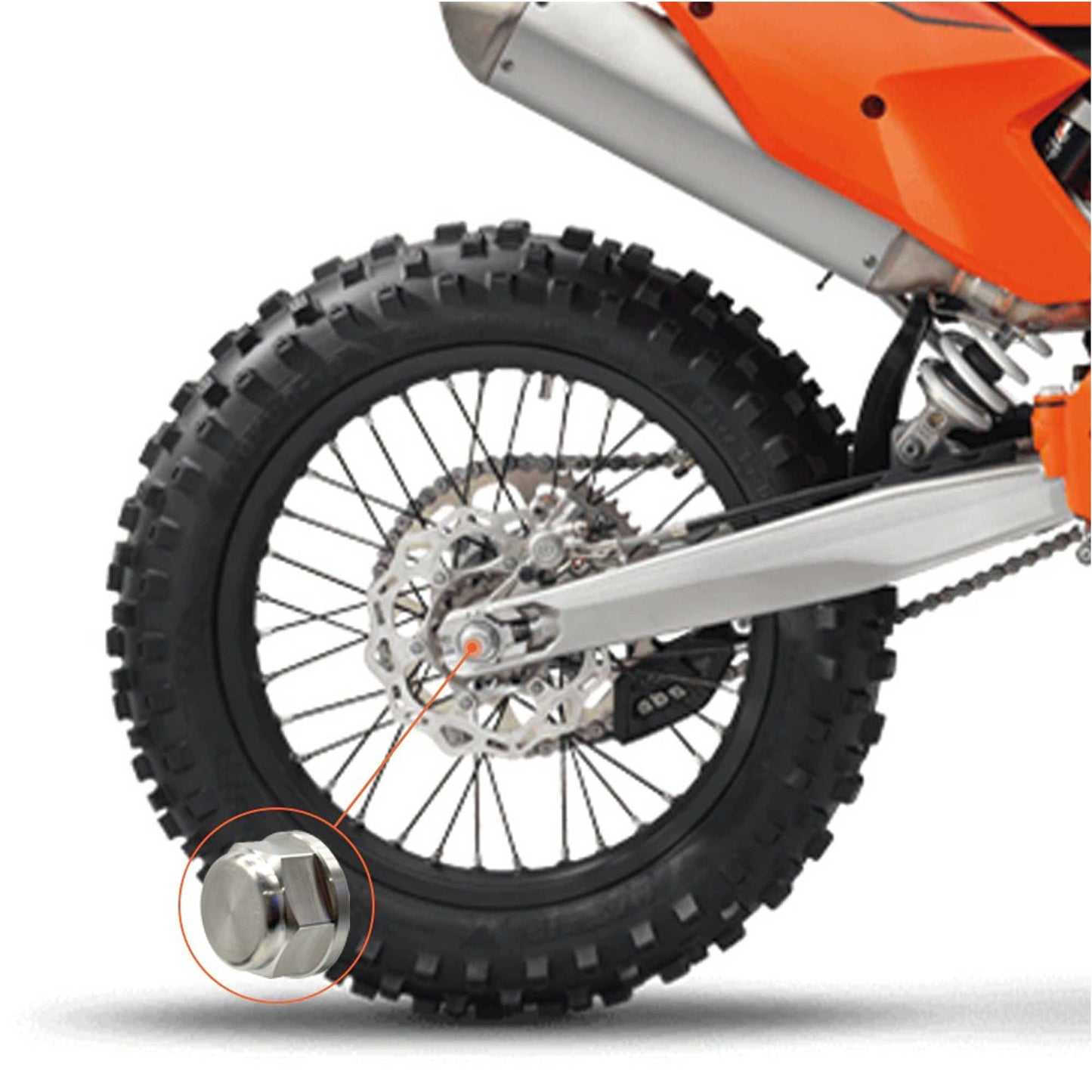 Rear Axle Nut M20x1.5 for KTM & Husqvarna [6061 Aluminum]