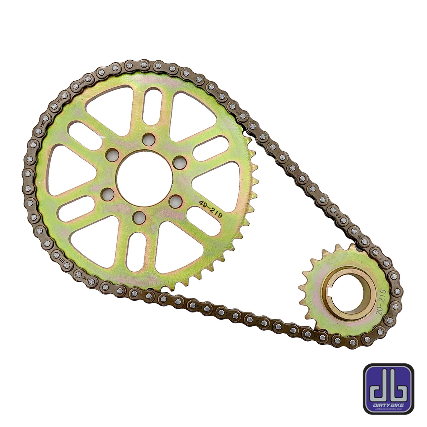 219 KMC Non-Sealed Primary Belt to Economy Chain Conversion Kit | Surron LBX
