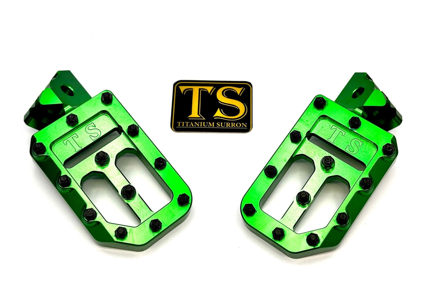 TS Custom Foot Pegs w/ Titanium Grips for Surron and Most Light E-moto