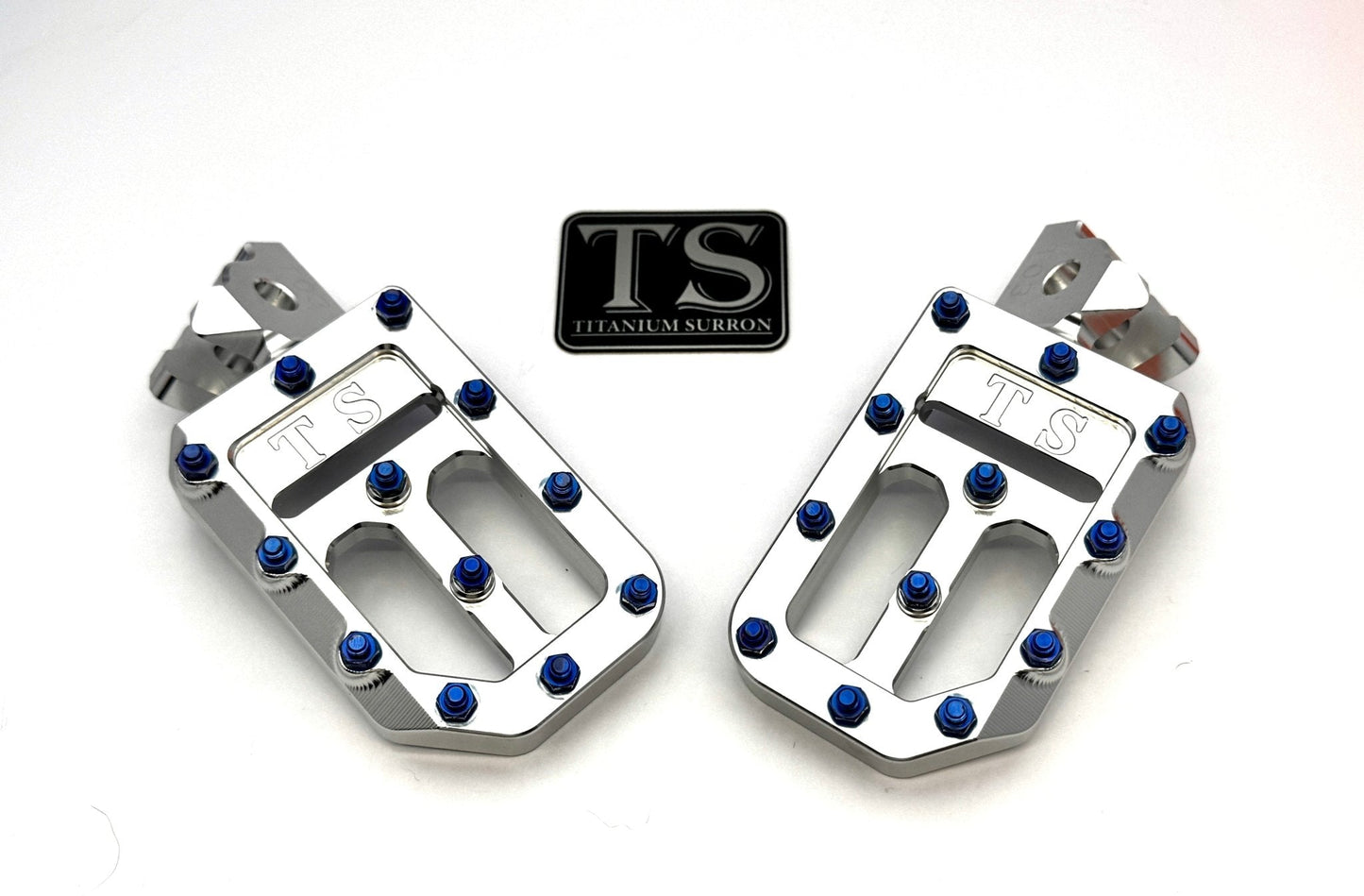 TS Custom Foot Pegs w/ Titanium Grips for Surron and Most Light E-moto
