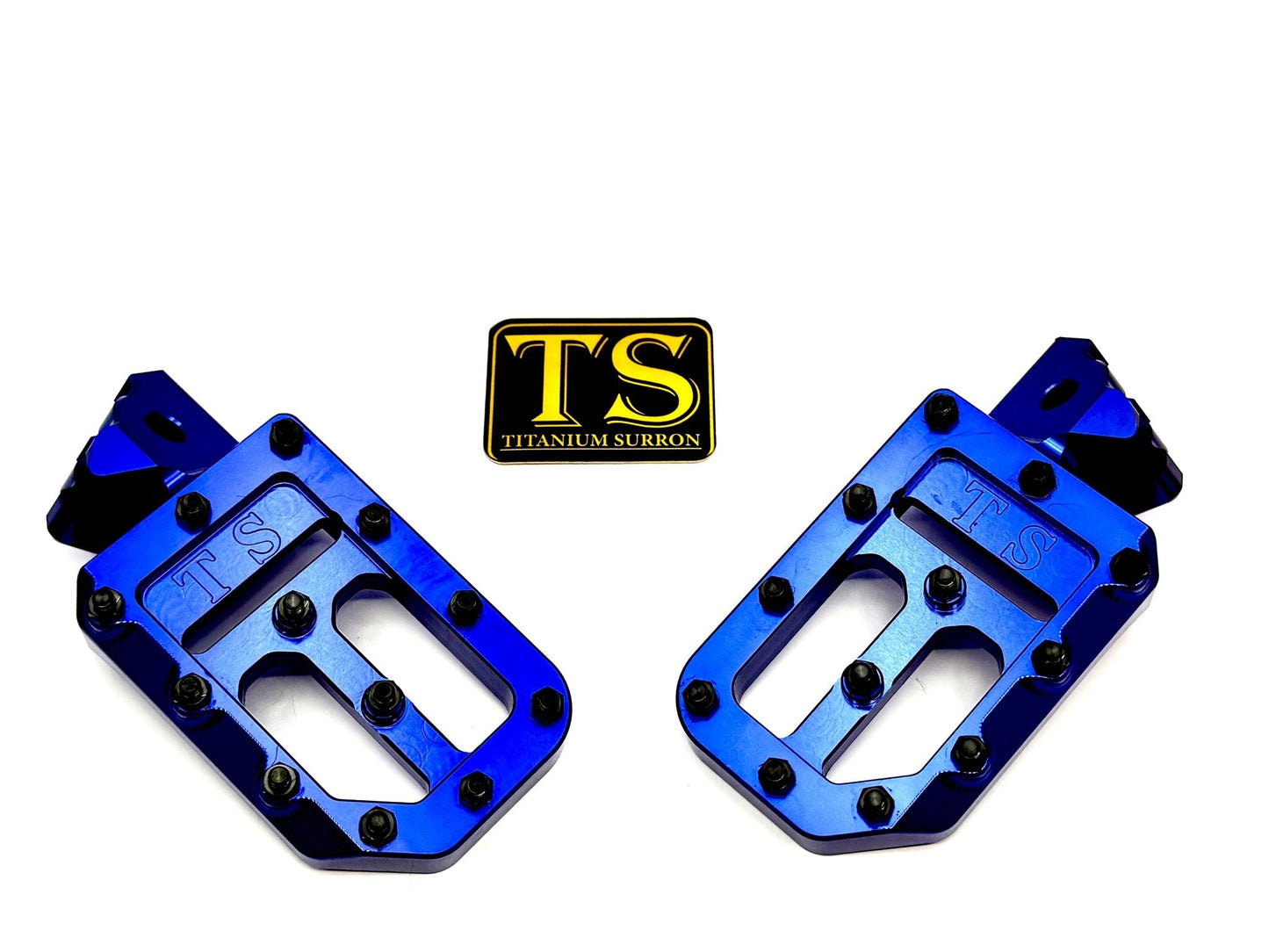 TS Custom Foot Pegs w/ Titanium Grips for Surron and Most Light E-moto